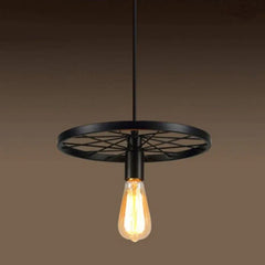 Black Light Single Pendant For Bedroom Alessio Metal Ip20 Led