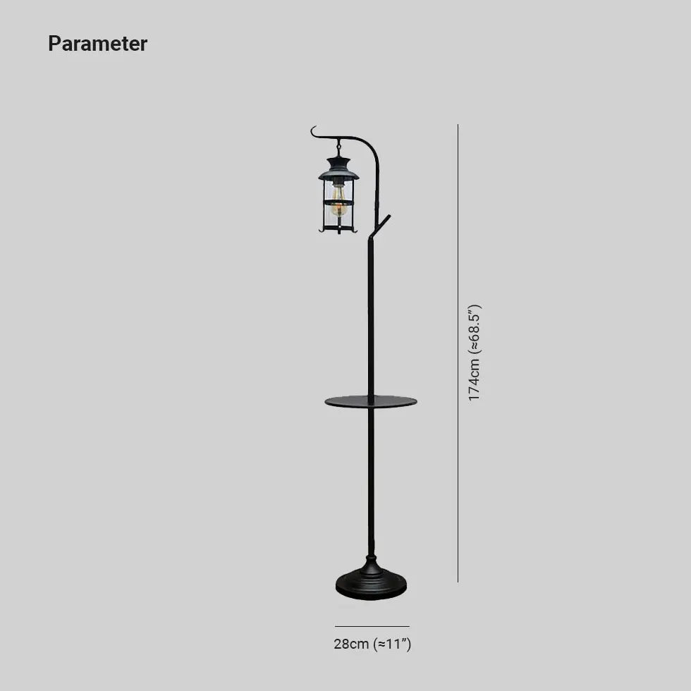 Black Floor Lamp For Study Room Alessio Metal