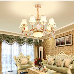 Traditional Chandeliers For Living Room Alessio Metal & Jade Without Bulbs Ip20 Led