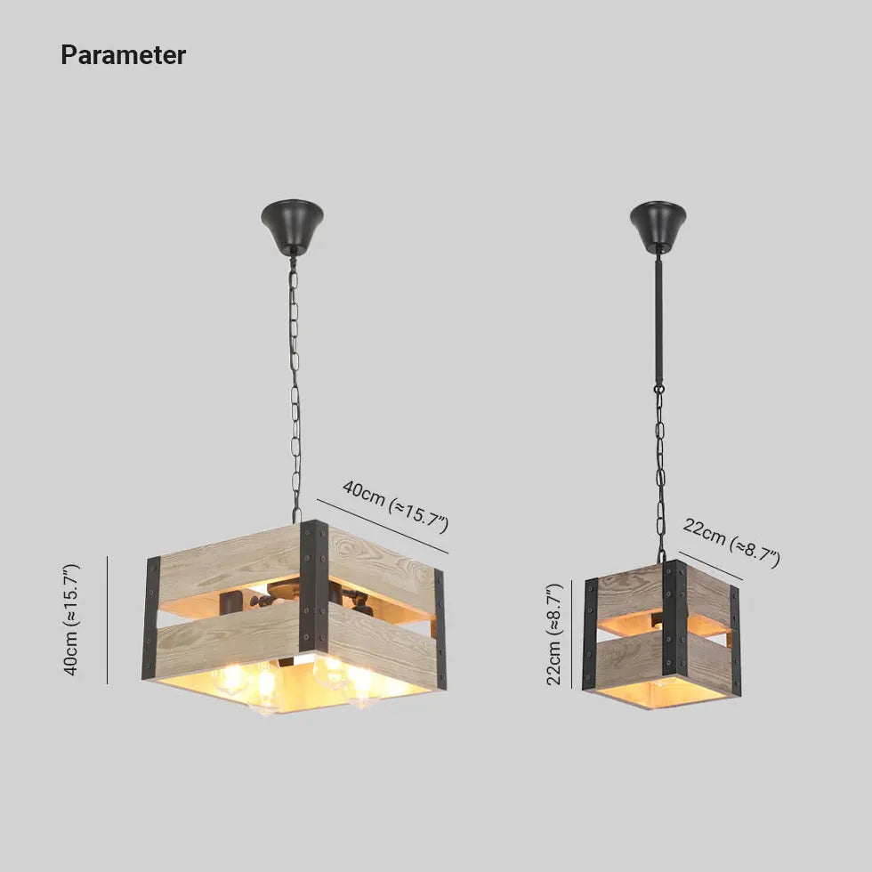 Chandelier For Bedroom Square Alessio Pine Wood