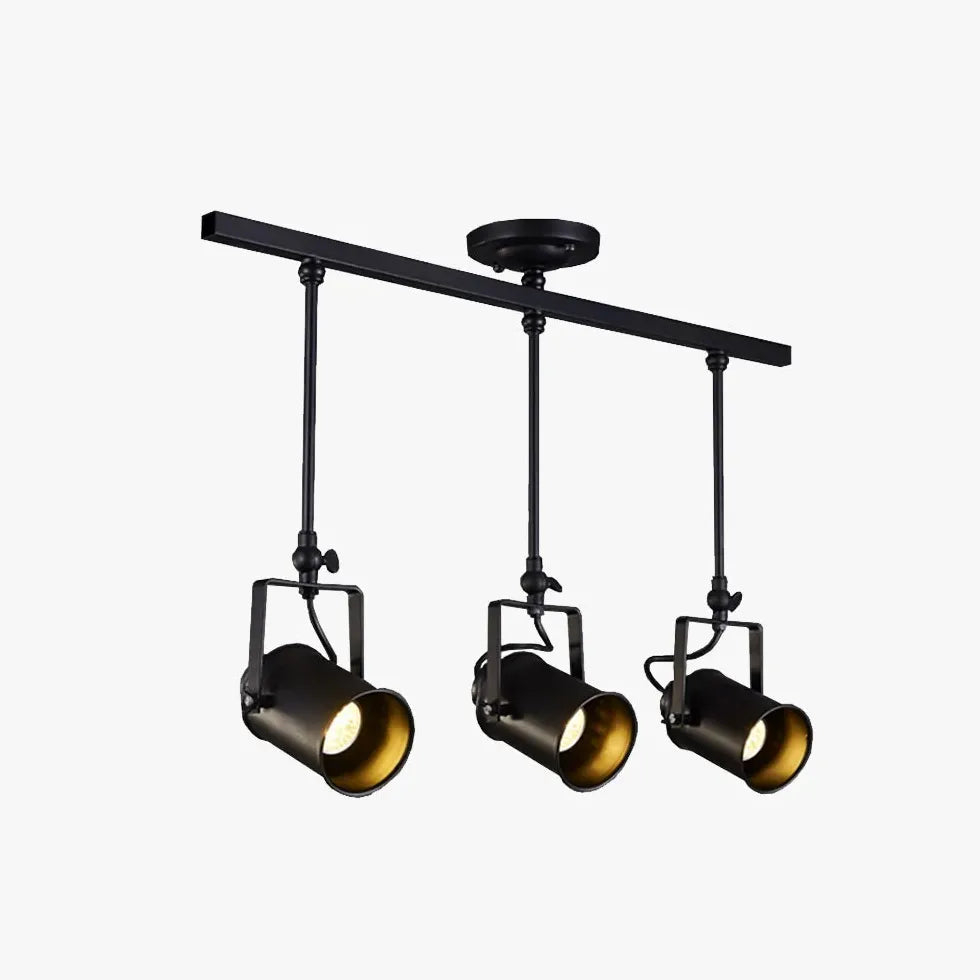 Black Flush Light For Living Room Alessio Metal Ip20