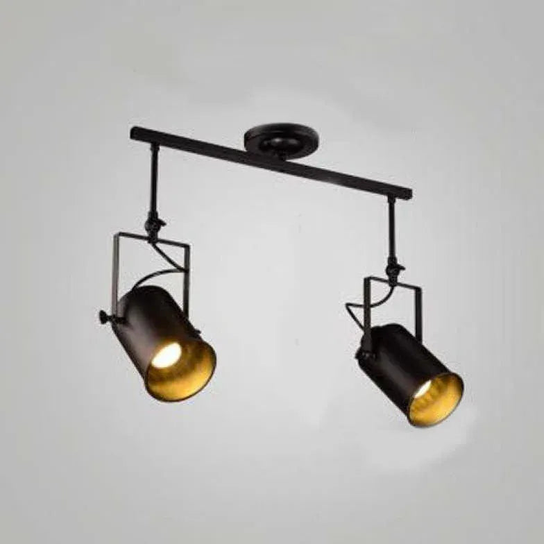 Black Flush Light For Living Room Alessio Metal Ip20