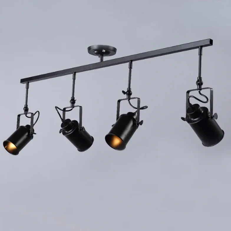 Black Flush Light For Living Room Alessio Metal Ip20