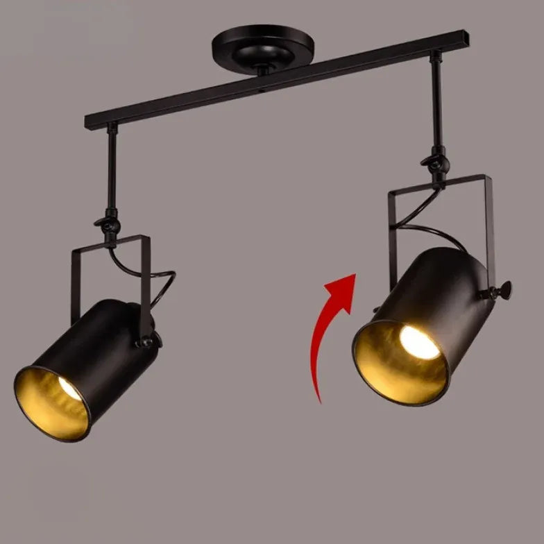 Black Flush Light For Living Room Alessio Metal Ip20