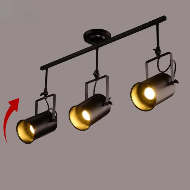 Black Flush Light For Living Room Alessio Metal Ip20