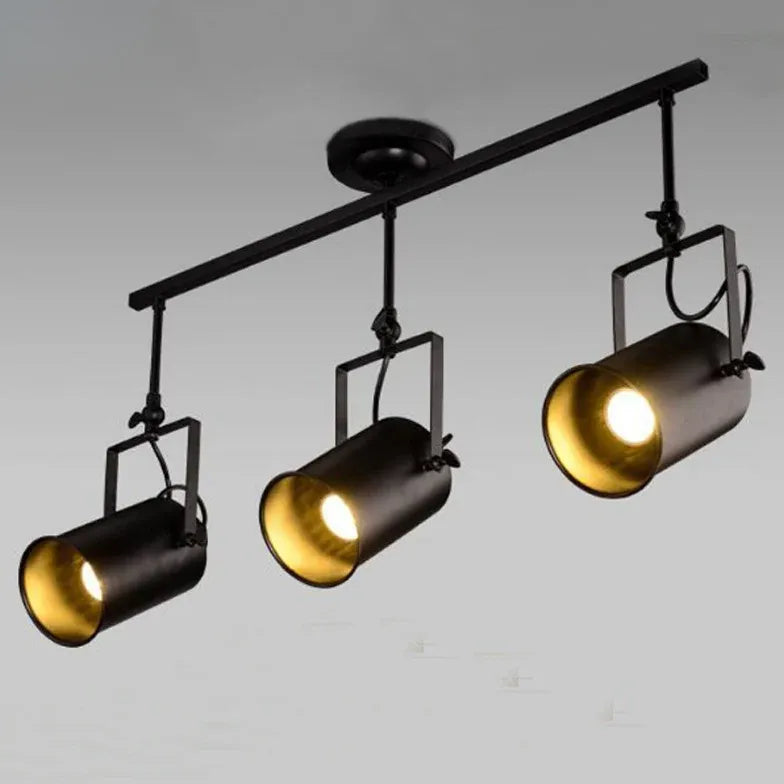 Black Flush Light For Living Room Alessio Metal Ip20