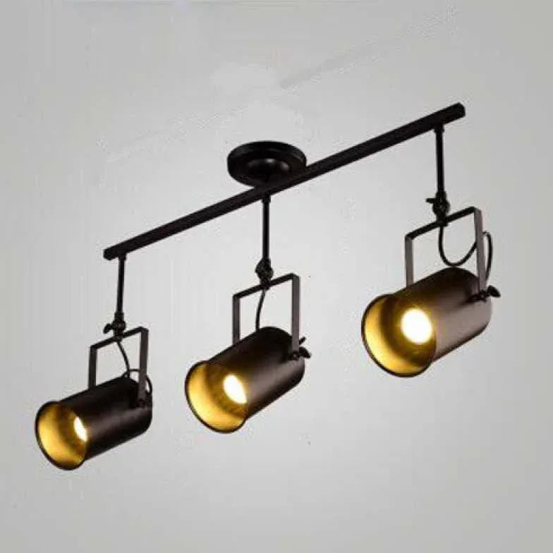 Black Flush Light For Living Room Alessio Metal Ip20