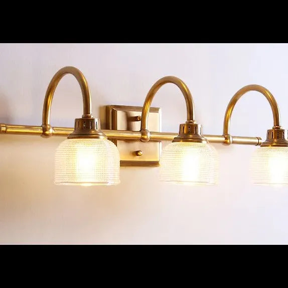 Gold Multi Arm Wall Light For Bathroom Alessio Metal & Glass