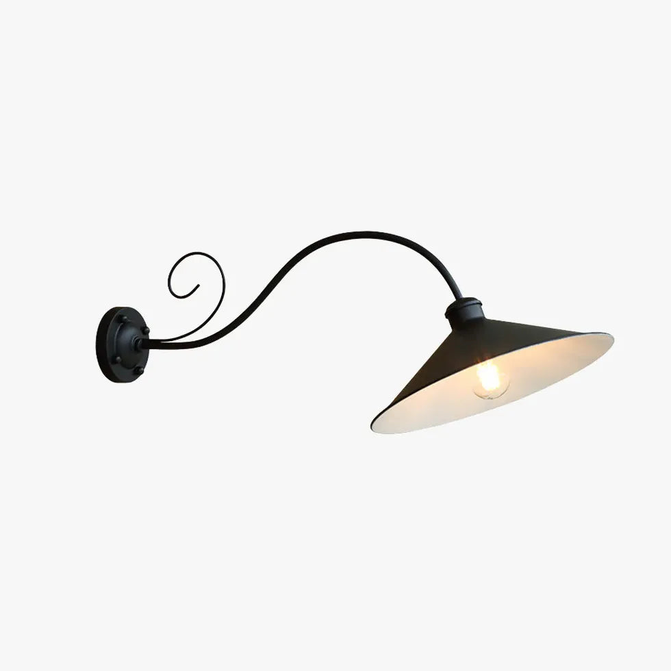 Black Outdoor Wall Light Alessio Metal Ip20 Led Outdoor