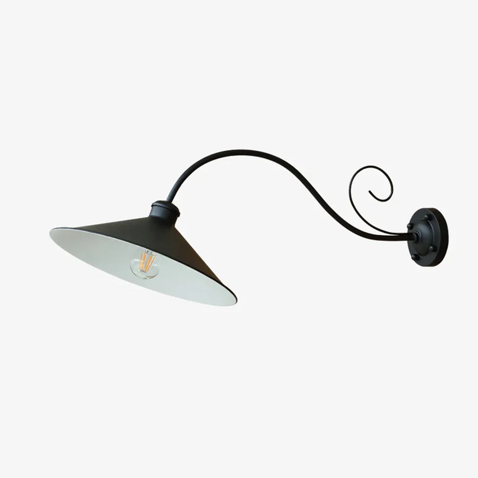 Black Outdoor Wall Light Alessio Metal Ip20 Led Outdoor