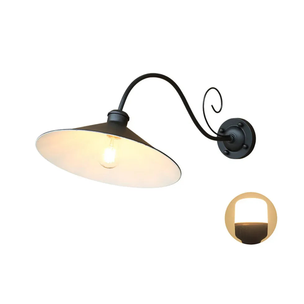 Black Outdoor Wall Light Alessio Metal Ip20 Led Outdoor