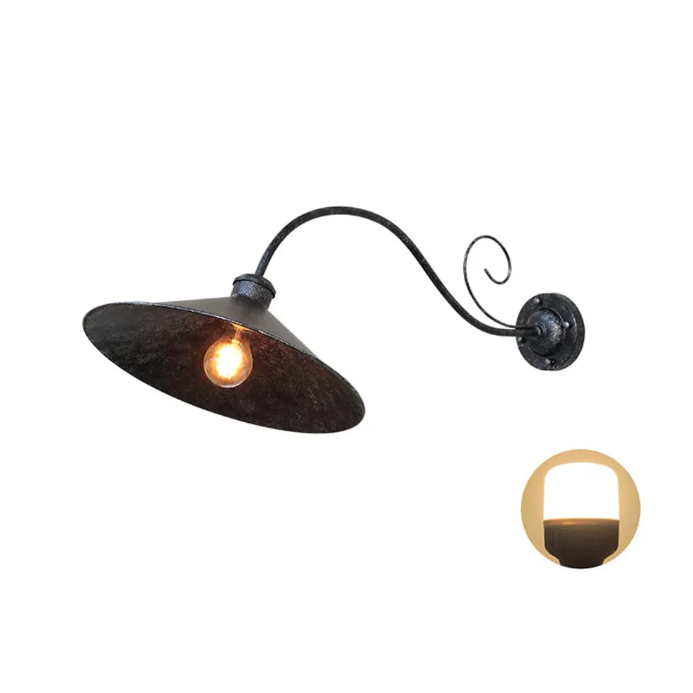 Black Outdoor Wall Light Alessio Metal Ip20 Led Outdoor