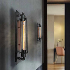 Black Flush Wall Light For Bathroom Cylinder Alessio Metal Led Ip44