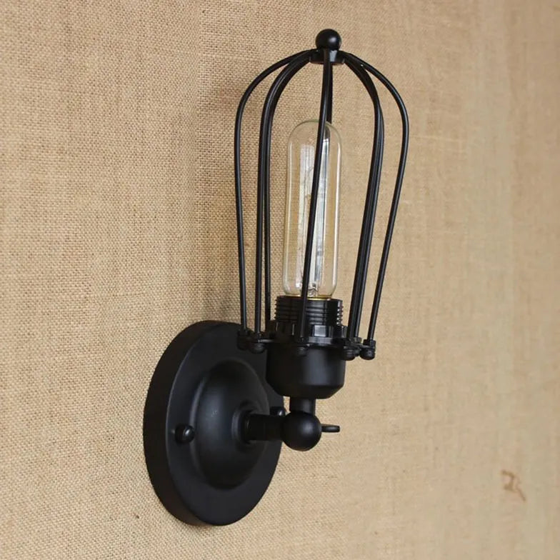 Black Single Arm Wall Light For Bedroom Alessio Metal