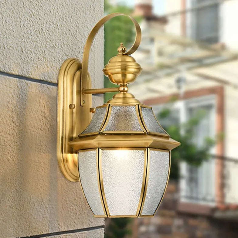 Gold Lanterns Alessio Metal & Glass Led Ip65