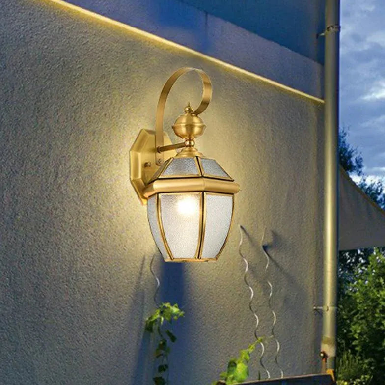 Gold Lanterns Alessio Metal & Glass Led Ip65