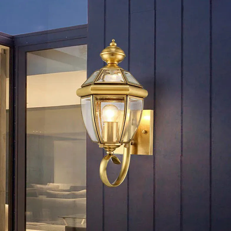 Gold Lanterns Alessio Metal & Glass Led Ip65