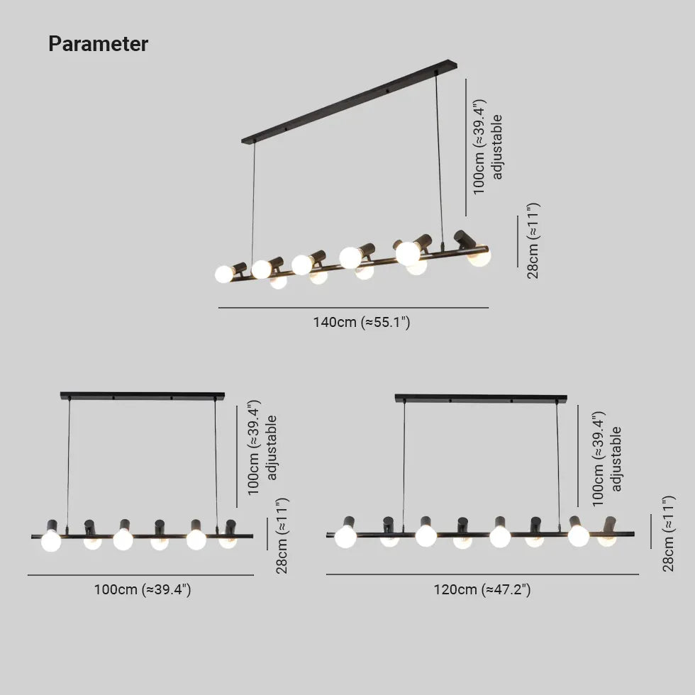 Black Chandelier For Living Room Alessio Metal Led Without Bulbs Ip20