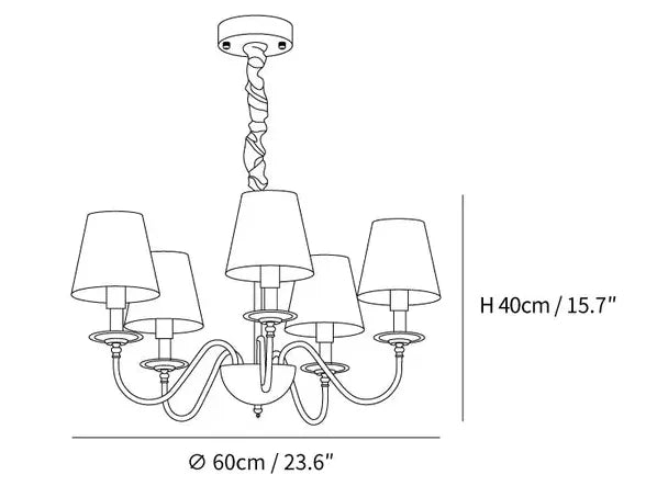 White Chandelier For Bedroom Alessio Metal Ip20