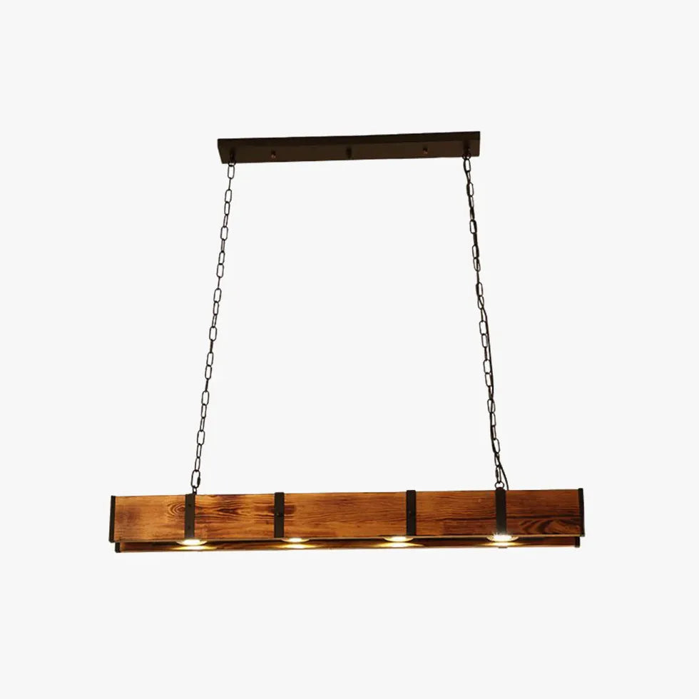 Chandelier For Bedroom Linear Alessio Wood