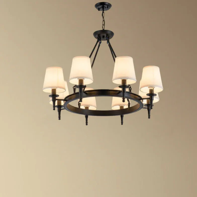 Black Traditional Chandeliers For Living Room Alessio Metal Warm White