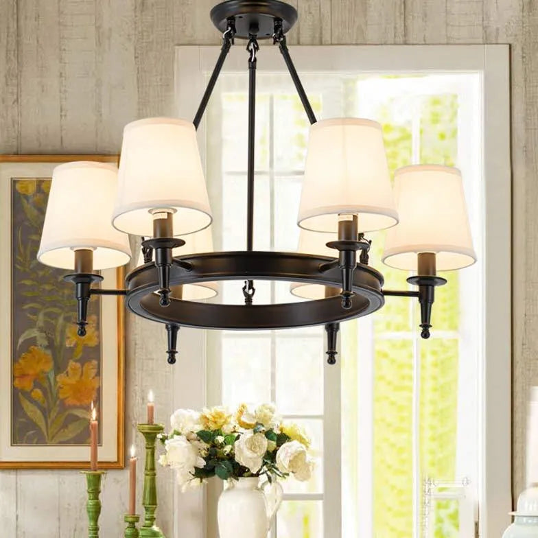 Black Traditional Chandeliers For Living Room Alessio Metal Warm White