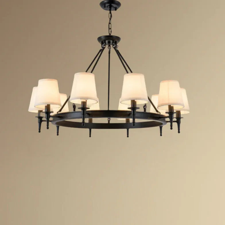 Black Traditional Chandeliers For Living Room Alessio Metal Warm White