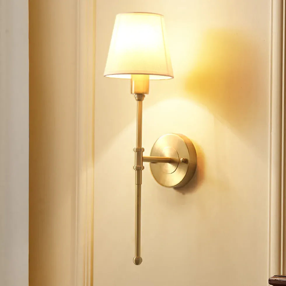 Gold Single Arm Wall Light For Bedroom Alessio Copper