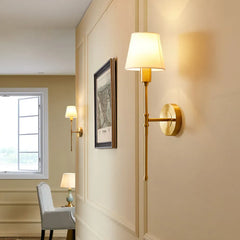 Gold Single Arm Wall Light For Bedroom Alessio Copper