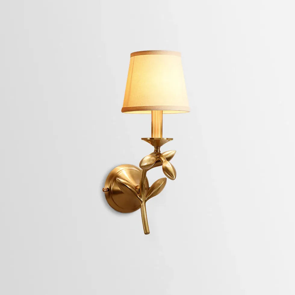 Gold Single Arm Wall Light For Bedroom Alessio Copper