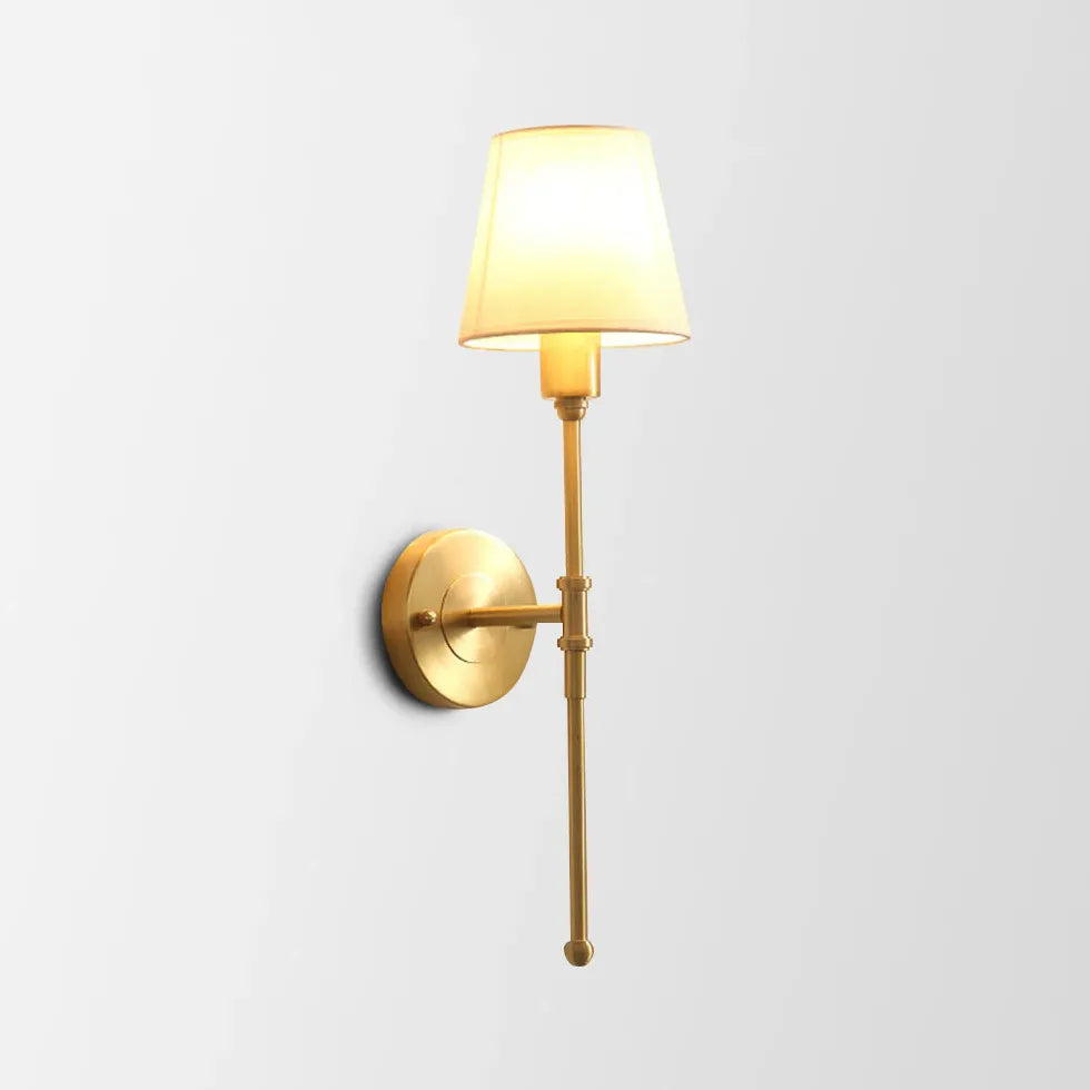 Gold Single Arm Wall Light For Bedroom Alessio Copper