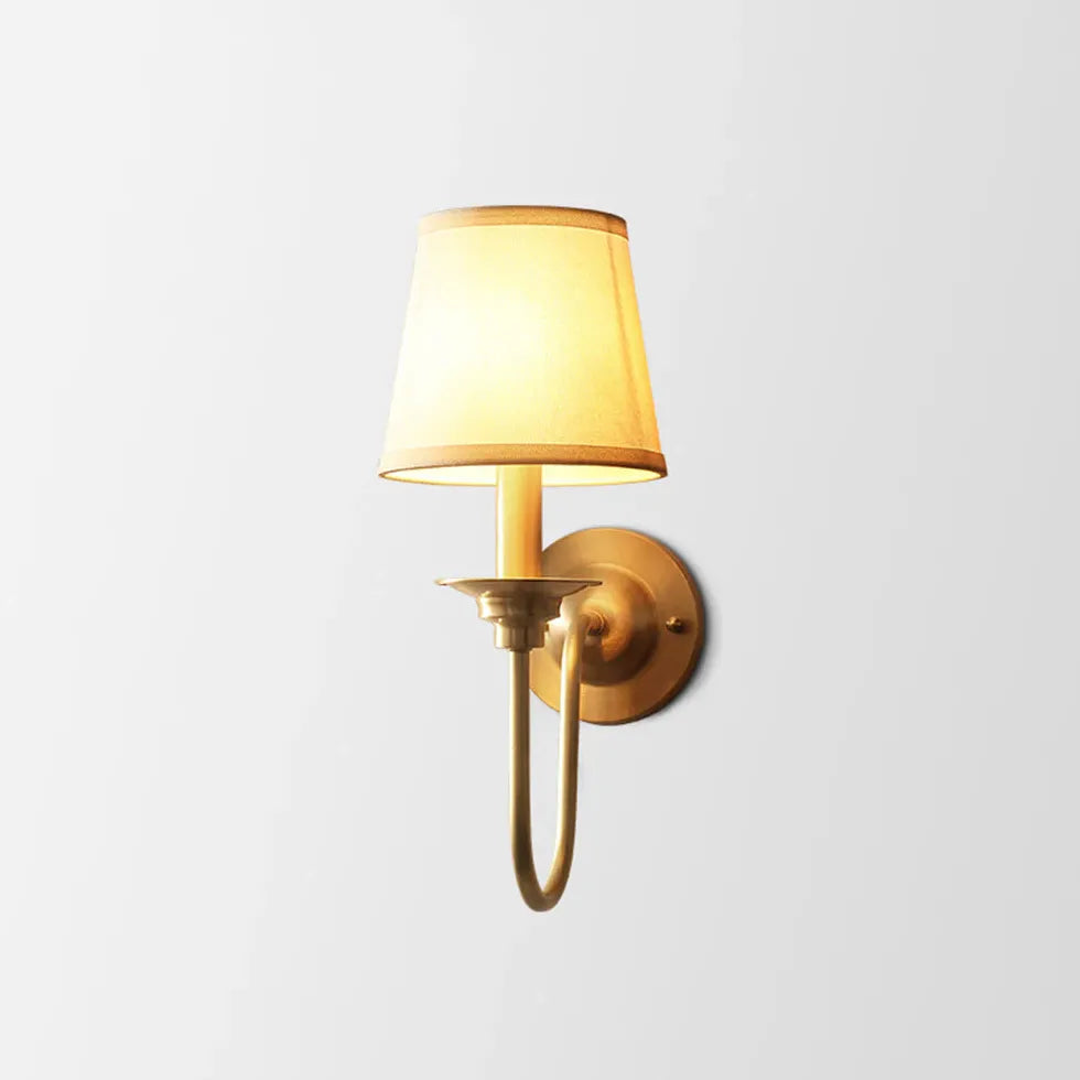 Gold Single Arm Wall Light For Bedroom Alessio Copper