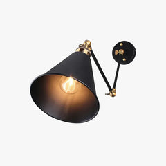 Black Single Arm Wall Light For Bedroom Alessio Metal Ip20 Led