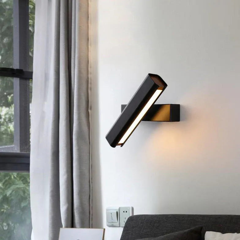 Black Flush Wall Light Bohemian Aluminum