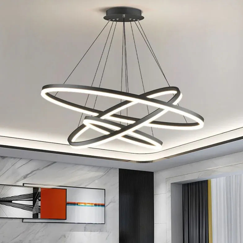 Black Statement Pendant Light For Bedroom Arisha Metal & Acrylic Ip20