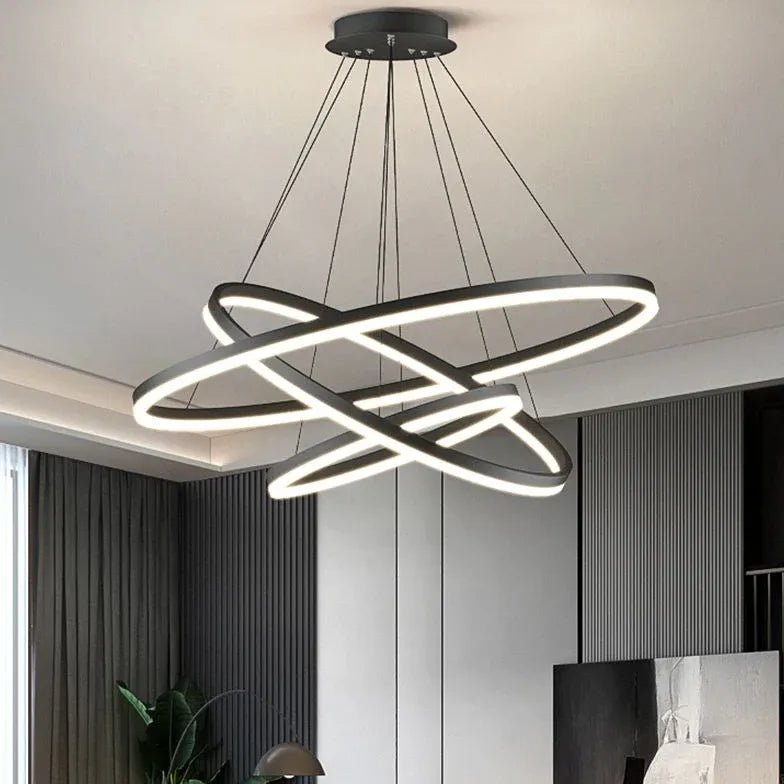 Black Statement Pendant Light For Bedroom Arisha Metal & Acrylic Ip20