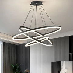 Black Statement Pendant Light For Bedroom Arisha Metal & Acrylic Ip20