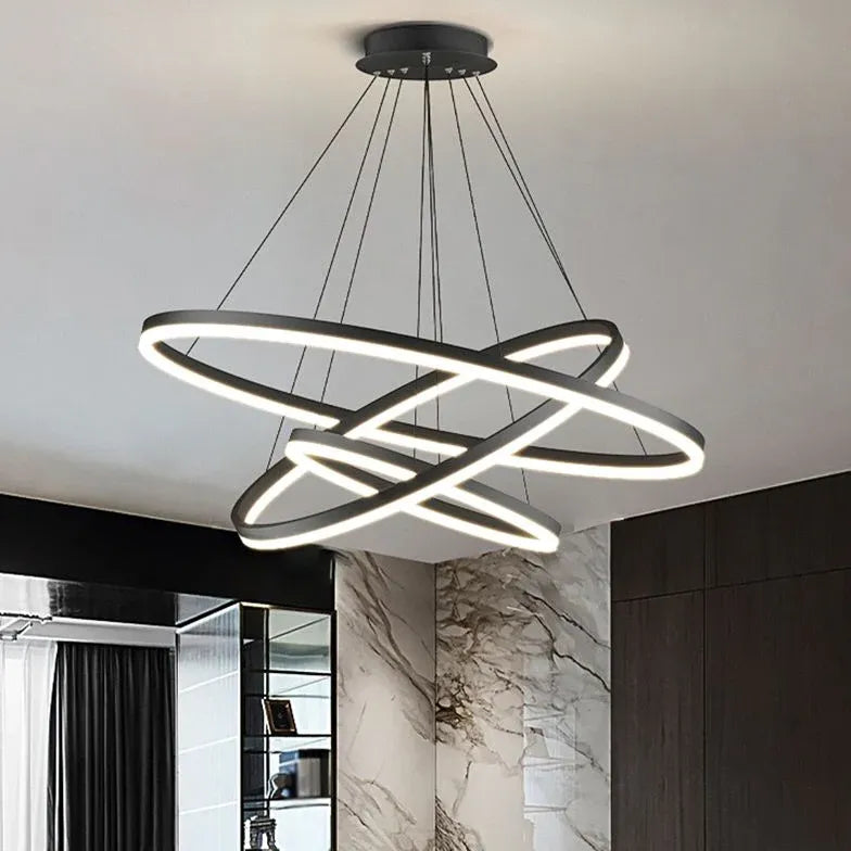 Black Statement Pendant Light For Bedroom Arisha Metal & Acrylic Ip20