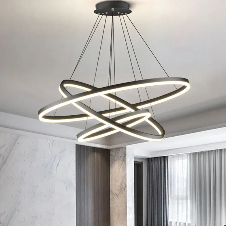 Black Statement Pendant Light For Bedroom Arisha Metal & Acrylic Ip20