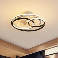 Ceiling Fan With Light For Bedroom Arisha Metal & Acrylic Led Ip20