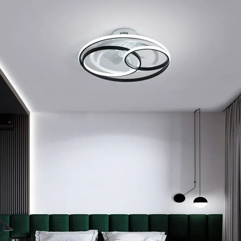 Ceiling Fan With Light For Bedroom Arisha Metal & Acrylic Led Ip20