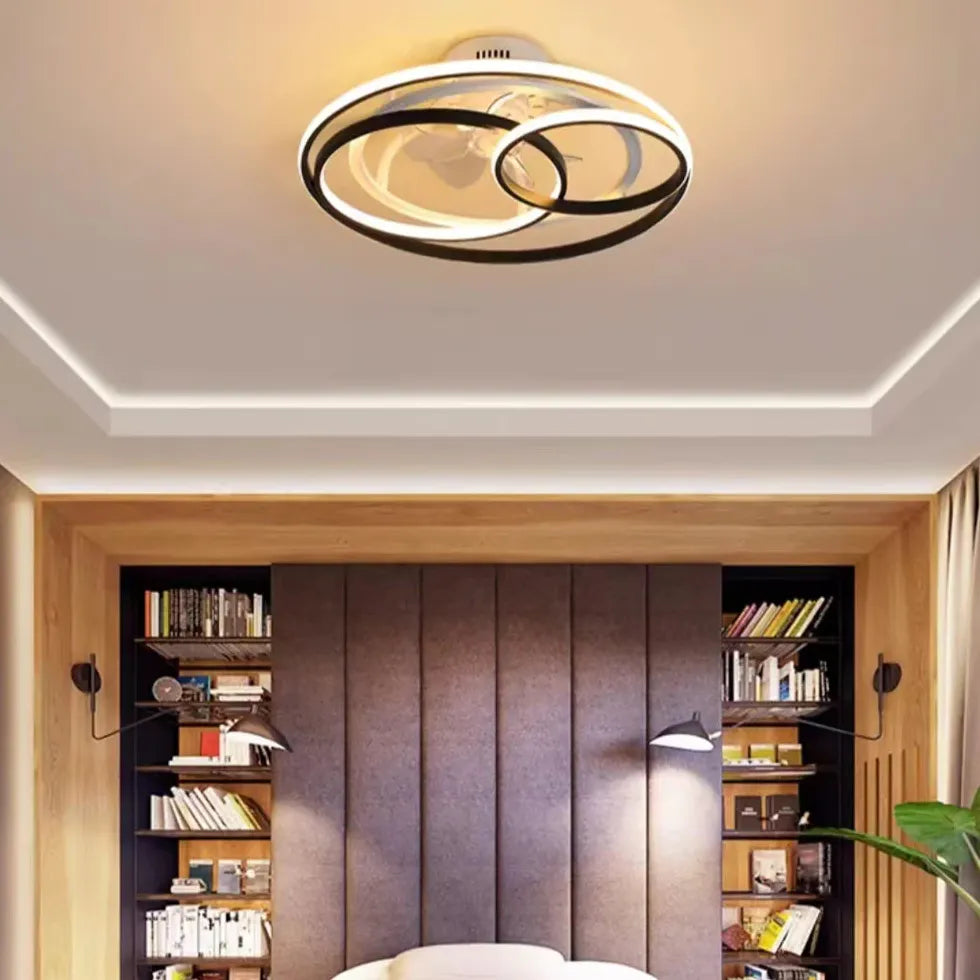 Ceiling Fan With Light For Bedroom Arisha Metal & Acrylic Led Ip20