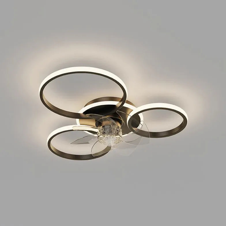 Ceiling Fan With Light For Bedroom Arisha Metal Led