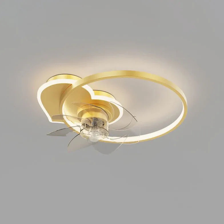 Ceiling Fan With Light For Bedroom Arisha Metal Led