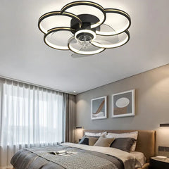 Ceiling Fan With Light For Bedroom Arisha Metal Dimmable Ip20 Led