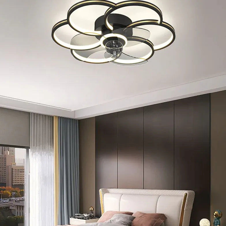 Ceiling Fan With Light For Bedroom Arisha Metal Dimmable Ip20 Led