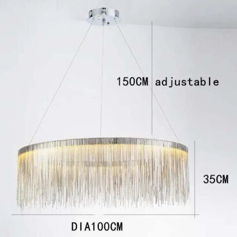 Gold Statement Pendant Light For Bedroom Arisha Metal Led Warm White Ip20