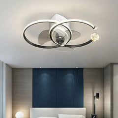 Ceiling Fan With Light For Bedroom Arisha Metal