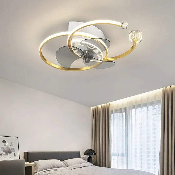 Ceiling Fan With Light For Bedroom Arisha Metal