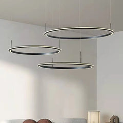 Black Statement Pendant Light For Bedroom Arisha Aluminium Ip20